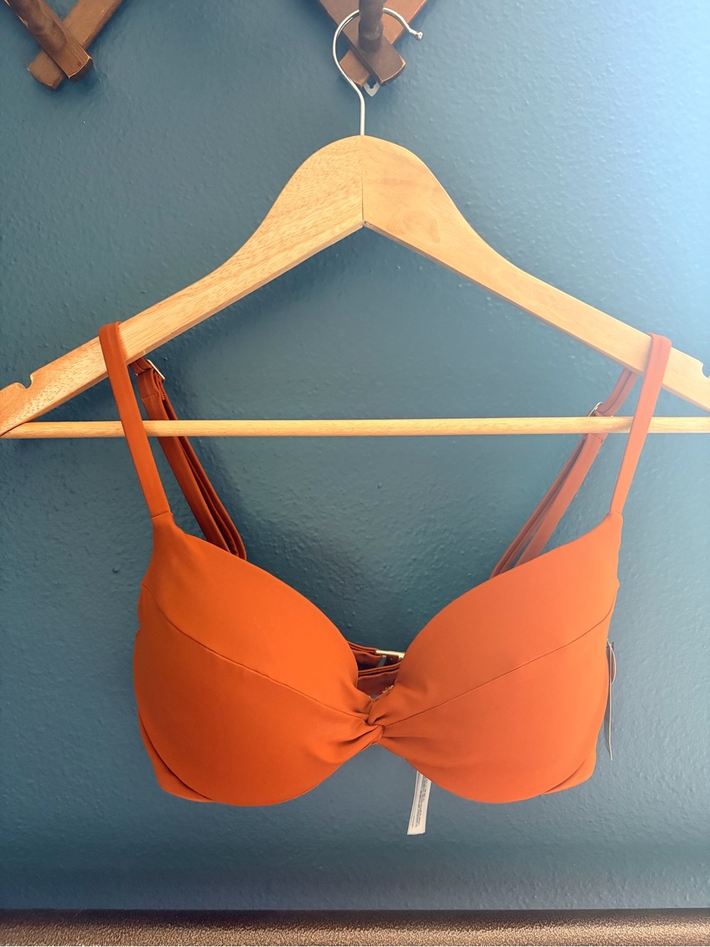NWT Victoria’s Secret Twist Front Push-up Swim Top - Burnt Orange 32D